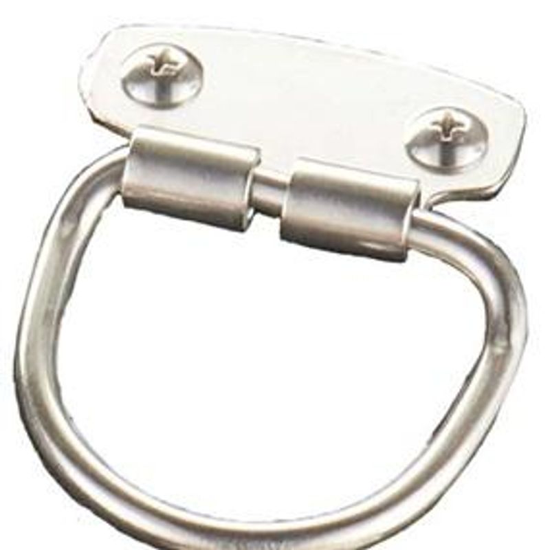 PS SS D-Ring assambly with counter plate and screws