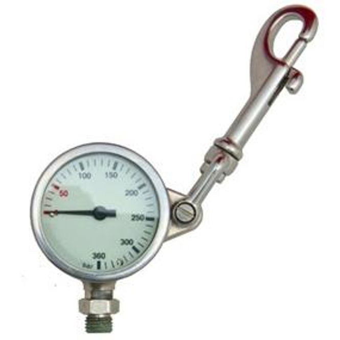 Hovedbilde Manometer 52mm 360 Bar m/integrert bolt snap